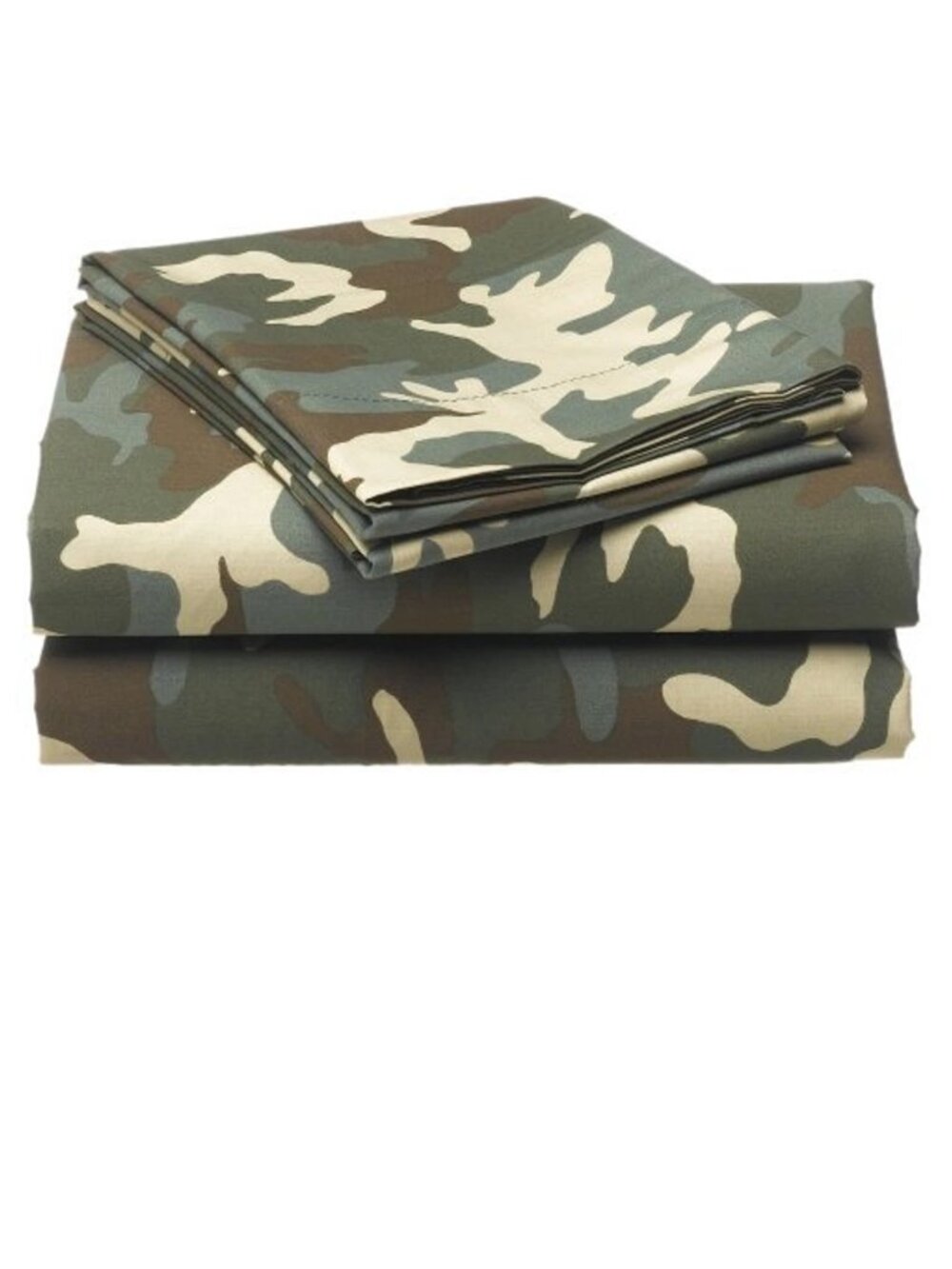 NEW~FULL Sheet Set~vtg Tommy Hilfiger green garrison camo camouflage~100% cotton